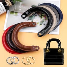 Detachable Bag Handles DIY Handmade Artificial PU Leather Purse Handles For Women Luxury Handbag Replacement Belt Accessorie 1PC