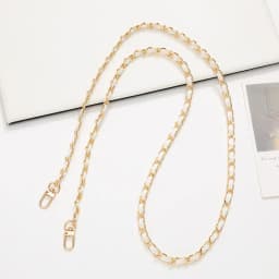 Fashion PU Leather Metal Chain Shoulder Bag Strap For Women Portable Crossbody Bag Strap Lanyard For Handbag Phone Accessories