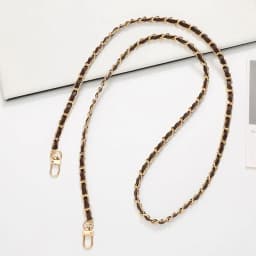 Fashion PU Leather Metal Chain Shoulder Bag Strap For Women Portable Crossbody Bag Strap Lanyard For Handbag Phone Accessories