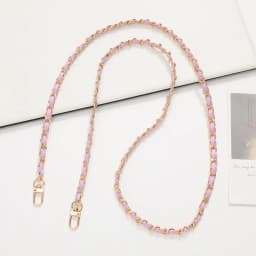 Fashion PU Leather Metal Chain Shoulder Bag Strap For Women Portable Crossbody Bag Strap Lanyard For Handbag Phone Accessories