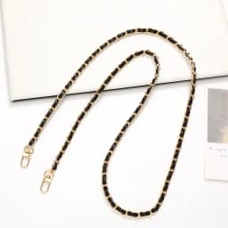 Fashion PU Leather Metal Chain Shoulder Bag Strap For Women Portable Crossbody Bag Strap Lanyard For Handbag Phone Accessories