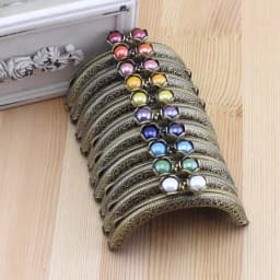 5pcs/lot 8.5cm Semicircle Lotues Beads Metal Purse Frame Kiss Clasp 10colors Frame Kiss Clasp Lock DIY Craft wallet Accessaries