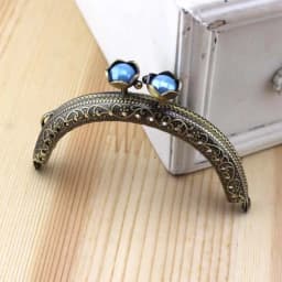 5pcs/lot 8.5cm Semicircle Lotues Beads Metal Purse Frame Kiss Clasp 10colors Frame Kiss Clasp Lock DIY Craft wallet Accessaries