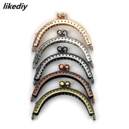 20 Pcs/Lot 8.5 CM Size Double Bead Semicircular Metal Purse Frame Kiss Clasp Clutch DIY Bag Accessory