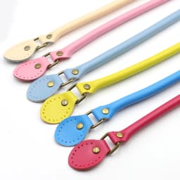 2pcs/lot 50cm Genuine Leather Bag Strap DIY Handmade Handles for Crossbody Replacement Shoulder Handbag Wallet Handle
