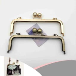 20cm High Quality Screw Metal Purse Frame Big Ball Clasp Chain Hook Bag DIY Parts Handmade Craft Bag Replacment Accessories
