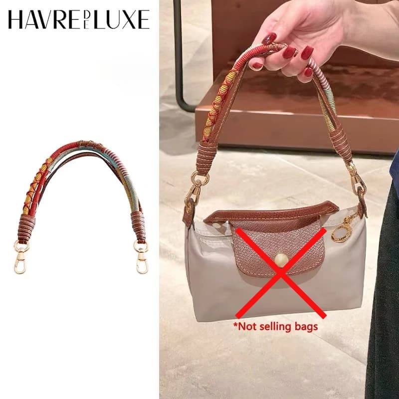 Weaving Handheld Shoulder Strap For Longchamp Mini Handle Bag Strap Modification Bag Accessories