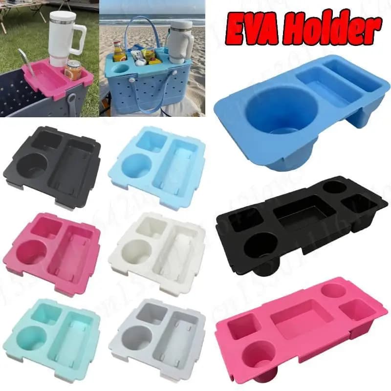EVA Bag Top Storage Tray Outdoor Camping Cup Organizer Holder Rack Travel Phone Storage Lid Waterproof Beach Soft Cover Divider