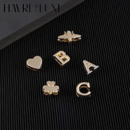 Letters DIY metal hardware badge for women's bags durable fashion high quality love bee star bag accessories