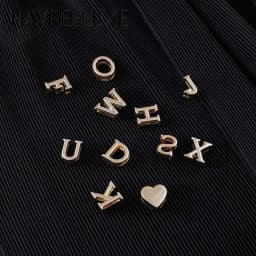 Letters DIY metal hardware badge for women's bags durable fashion high quality love bee star bag accessories