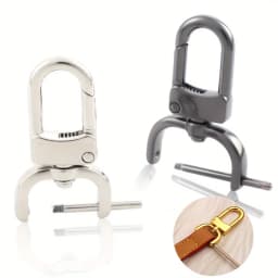 2pcs Detachable Snap Hook Swivel Clasp for Purse Bag Making, Purse Strap Hardware for Replacement Purse Keychain Hardware