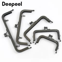 1-5Pcs 8.5-18.5cm Vintage Pattern Purse Frame Women Bags Handle Metal Square Kiss Clasp Lock Sewing Brackets Accessories