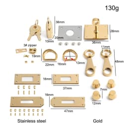 1/5/10Sets Stainless Steel Waist Bag Turn Twist Lock Set For Leather Women's Handbag Eyelet Clasp Lock Fanny Pack Accessories