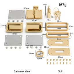 1/5/10Sets Stainless Steel Waist Bag Turn Twist Lock Set For Leather Women's Handbag Eyelet Clasp Lock Fanny Pack Accessories