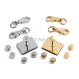 1/5/10Sets Stainless Steel Waist Bag Turn Twist Lock Set For Leather Women's Handbag Eyelet Clasp Lock Fanny Pack Accessories