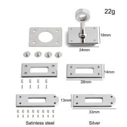 1/5/10Sets Stainless Steel Waist Bag Turn Twist Lock Set For Leather Women's Handbag Eyelet Clasp Lock Fanny Pack Accessories