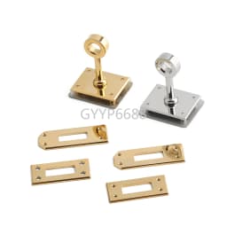 1/5/10Sets Stainless Steel Waist Bag Turn Twist Lock Set For Leather Women's Handbag Eyelet Clasp Lock Fanny Pack Accessories