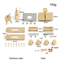 1/5/10Sets Stainless Steel Waist Bag Turn Twist Lock Set For Leather Women's Handbag Eyelet Clasp Lock Fanny Pack Accessories