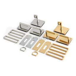 1/5/10Sets Stainless Steel Waist Bag Turn Twist Lock Set For Leather Women's Handbag Eyelet Clasp Lock Fanny Pack Accessories