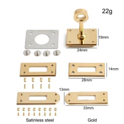 1/5/10Sets Stainless Steel Waist Bag Turn Twist Lock Set For Leather Women's Handbag Eyelet Clasp Lock Fanny Pack Accessories