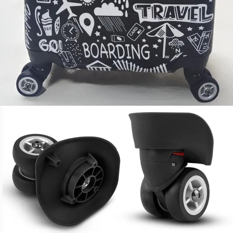2Pcs Replacement Luggage Wheels for Suitcases Silent Repair Spinner Caster Rubber Wheels Trolley Parts Luggage Accessories
