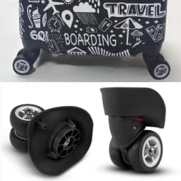 2Pcs Replacement Luggage Wheels for Suitcases Silent Repair Spinner Caster Rubber Wheels Trolley Parts Luggage Accessories