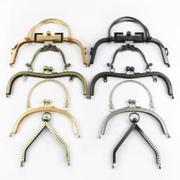 1Pc Metal Embossed Bag Handle Women's Handbag Frame Purse Kiss Clasp Lock Wallet Closure Bracket DIY Handmade Bags Accessories