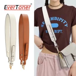 EverToner Universal Leather Shoulder Strap Bag Accessories Replacement Wide Crossbody Bag Strap for All Backpacks