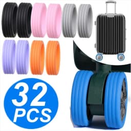 32/4PCS Silicone Wheel Protector Luggage Compartment Wheel Protect Cover Trolley Case Silent Caster Sleeve Suitcase Accessories