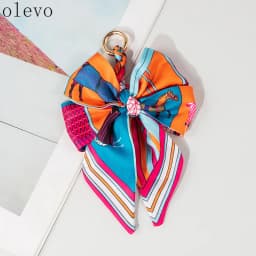 New Fashion Keychain for Women Small Bow Woven Bag Pendant Bag Hanging Accessories Adjustment Bag Extension Chain Bow Bag Strap