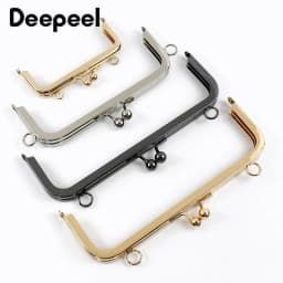 1-5Pcs Deepeel 10/15/19cm Square Smooth Metal Bags Handle Purse Frame Handbag Lock Kiss Clasp DIY Wallet Bracket Bag Accessories