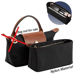 Bag Organizer Insert For The Longchamp Inner Liner Mini Pouch Handbag Inner Orderly Neat Nylon Support Bag Insert Accessories