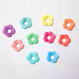 10Pcs Flower-Shaped Silicone Keycap Durable Key Protection Covers Easy-To-Install Keychain Organizer Random Color