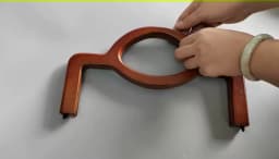 One Piece Wholesale China Factory 30 Cm Coffee Wooden Purse Frame Bag Handle DIY Accessories Wood Obag Handle Purse Frame