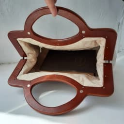 One Piece Wholesale China Factory 30 Cm Coffee Wooden Purse Frame Bag Handle DIY Accessories Wood Obag Handle Purse Frame