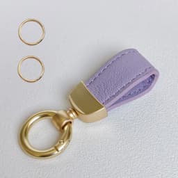 Custom Letters French Sheepskin Car Key Chain Women Delicate Leather Pendant High-end Keychain Lovely Leather Rope Key Holder