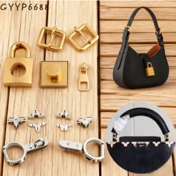 4/10Sets Metal Clasp Lock Snap Hook For DIY Leather Craft Handbag Shoulder Purse Briefcase Catch Buckles Whole Set Accessories