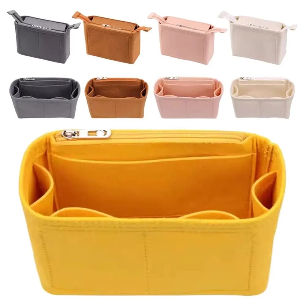 Multi-colour New Felt Insert Liner Makeup Organiser Pouch Handbag Tote Bag Internal Bag Cosmetic Storage Bag Organiser