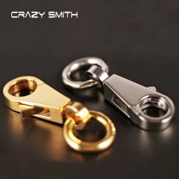 CRAZYSMITH 1PCS Stainless Steel Swivel Snap hook Lobster Clasps Trigger KeyChain Vacuum Plating Gold/Silvery Bag accessories