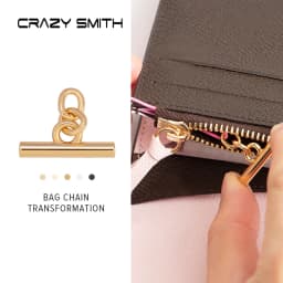 CRAZYSMITH 2 Pcs Metal Bag Chain Transformation Accessories Buckle Handbag Wallet Crossbody Chains Modification DIY Bag Strap