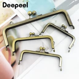 2/5Pcs 8.5/10.5/15/18.5cm Metal Bag Handle Square Smooth Clourse Purse Frame Kiss Clasp Handbag Sewing Brackets Bags Accessories