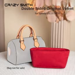 CRAZYSMITH Original Velvet Bag Organizer For LV Speedy 20 25 30 35 Purse Insert Handbag Inner Bag Portable Storage Makeup Bags