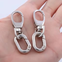 2pcs Swivel Clasp Clip, Metal Lobster Claw Clasps, Swivel Clasp with Key Rings for Keychain Making, DIY Crafts