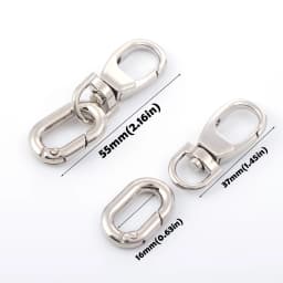 2pcs Swivel Clasp Clip, Metal Lobster Claw Clasps, Swivel Clasp with Key Rings for Keychain Making, DIY Crafts