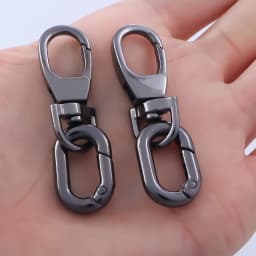 2pcs Swivel Clasp Clip, Metal Lobster Claw Clasps, Swivel Clasp with Key Rings for Keychain Making, DIY Crafts