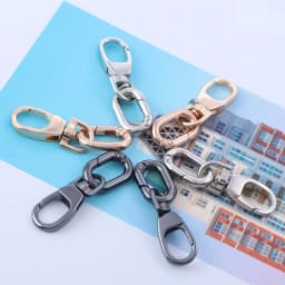 2pcs Swivel Clasp Clip, Metal Lobster Claw Clasps, Swivel Clasp with Key Rings for Keychain Making, DIY Crafts