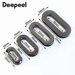 4Pcs Deepeel 18/25/32/38mm Metal Eyelets Screw Buckle Oval Grommet Hook for Bags Strap Shoes Clasp Luggage Hardware Accessories