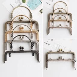 10PCS 18cm Metal Purse Frame Square Embressed Antique Bronze Lace Coin Purse Frame Kiss Clasp Accessory