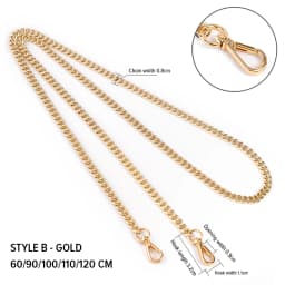 CRAZYSMITH Metal Bag Chain Transformation Bag Strap Replacement Underarm Crossbody Shoulder Handbag Extension Chains Accessories