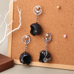 Creative Helmet Key Chain Pendant Fashion Safety Helmet Car Key Ring Bag Charm Decoration Motorcycle Club Fan Gift